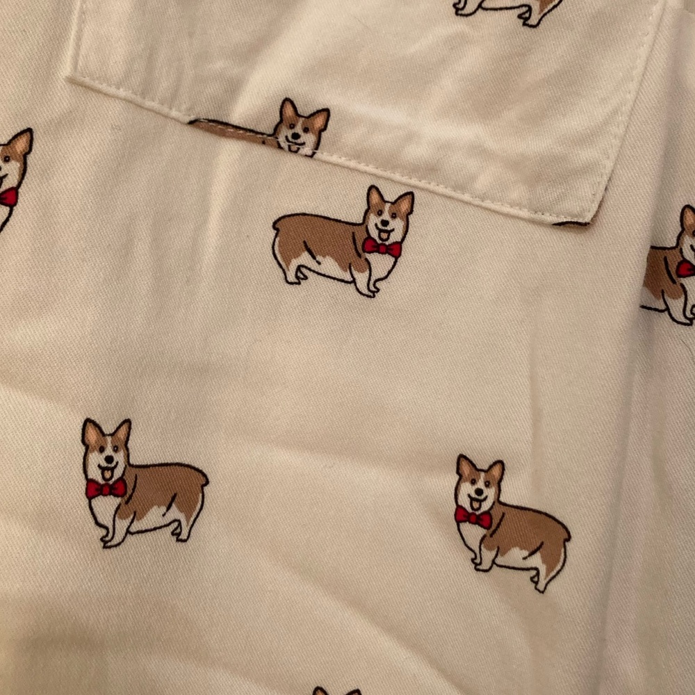 Torrid Corgi Challis Button Front Shirt, size 2